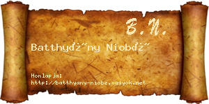 Batthyány Niobé névjegykártya